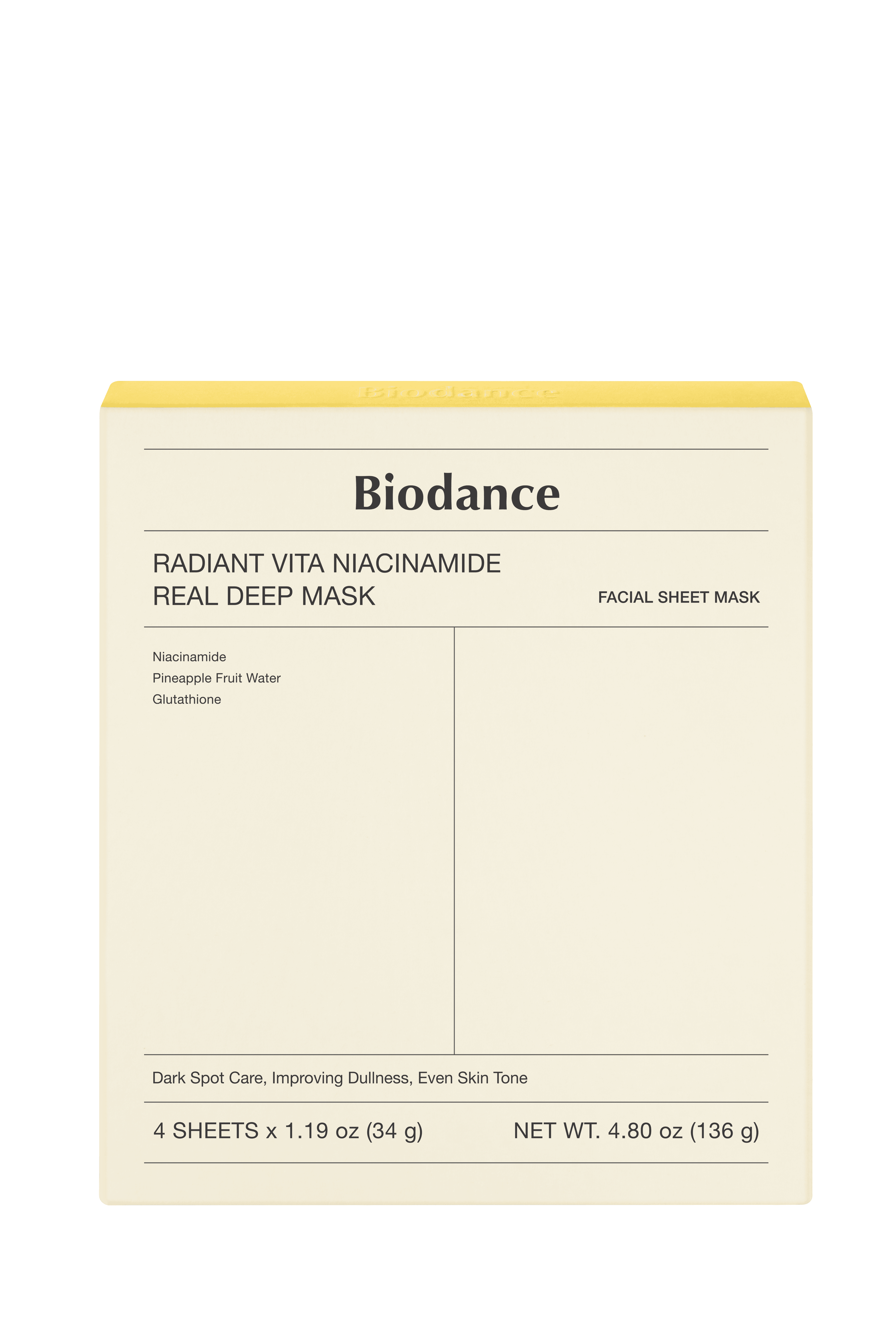 Biodance Radiant Vita Niacinamide Mask 34gr