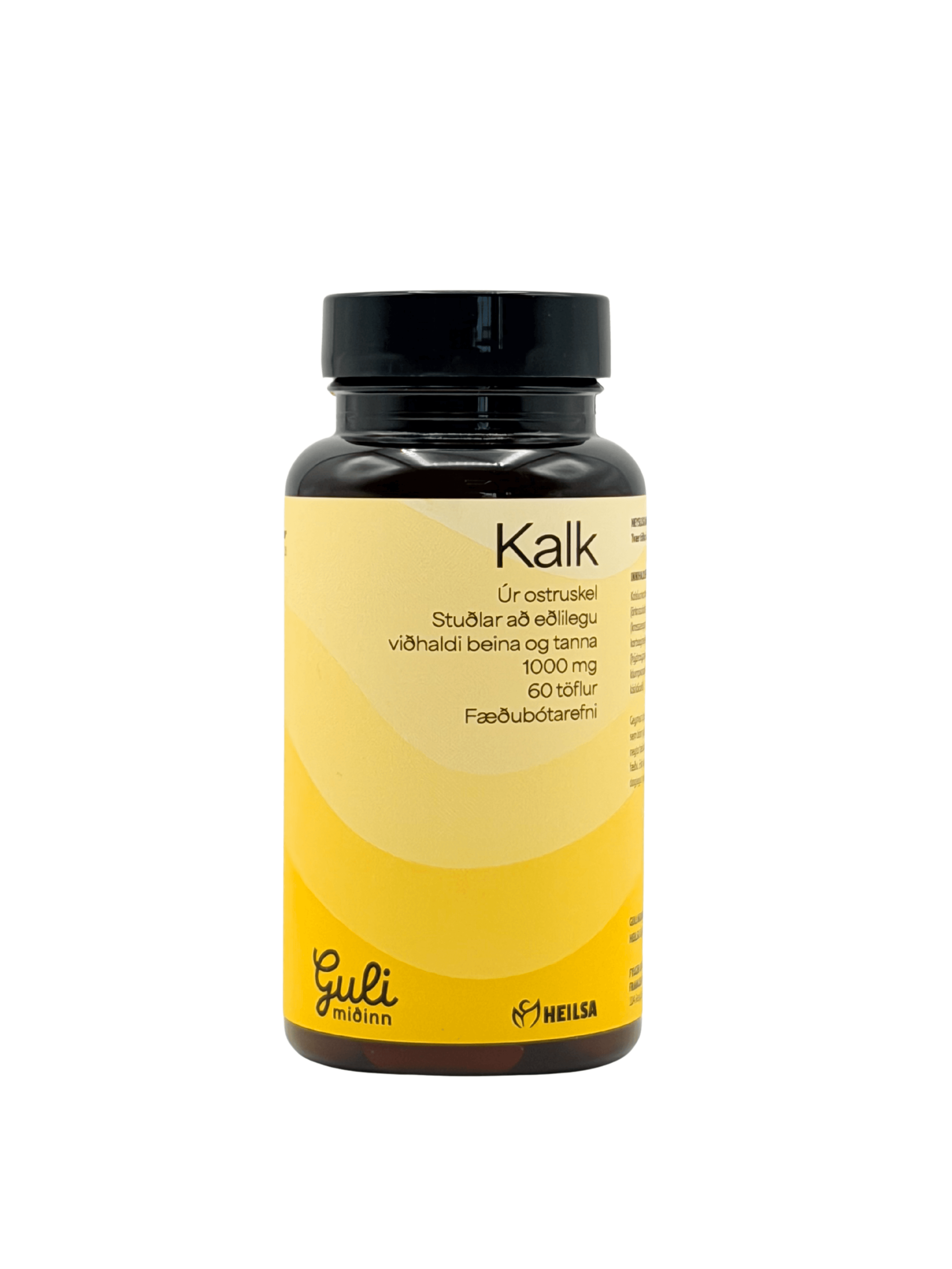 Guli Miðinn Kalk Ostruskel 500mg 60stk