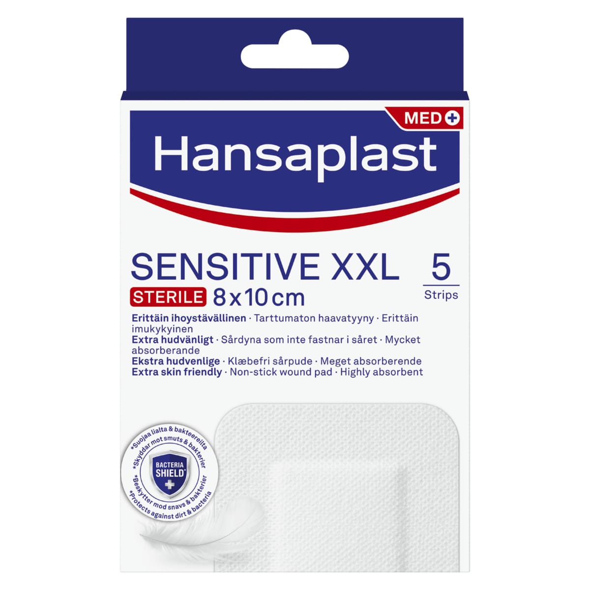 Hansaplast Sensitive 3XL 10x15cm 5stk