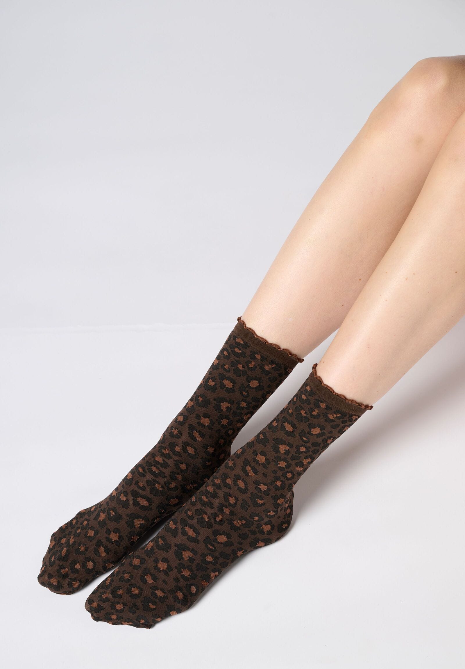 Oroblu 2P Twins Floral Leopard Socks - OS