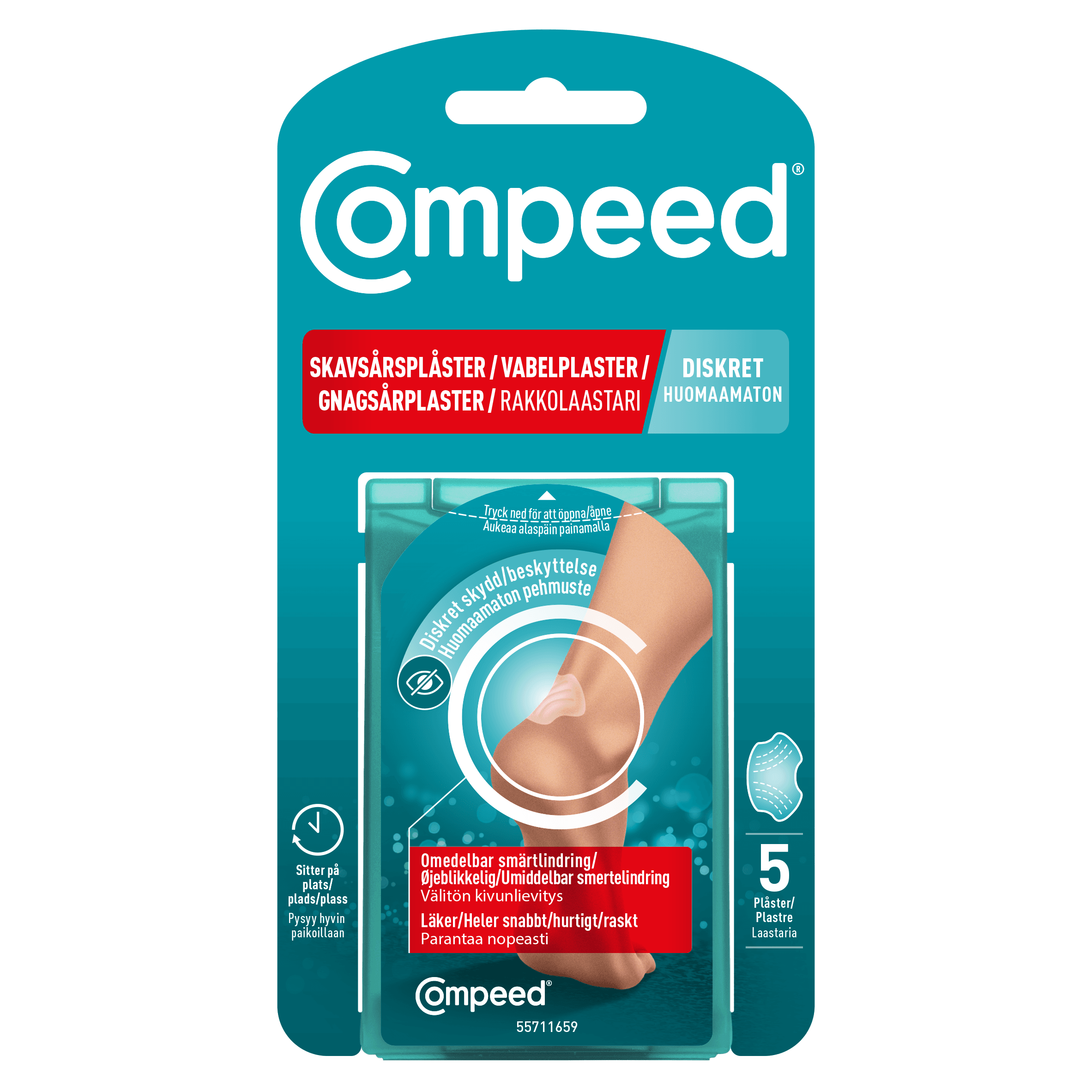 Compeed Blöðruplástur Diskret 5 stk fyrir hælaskó