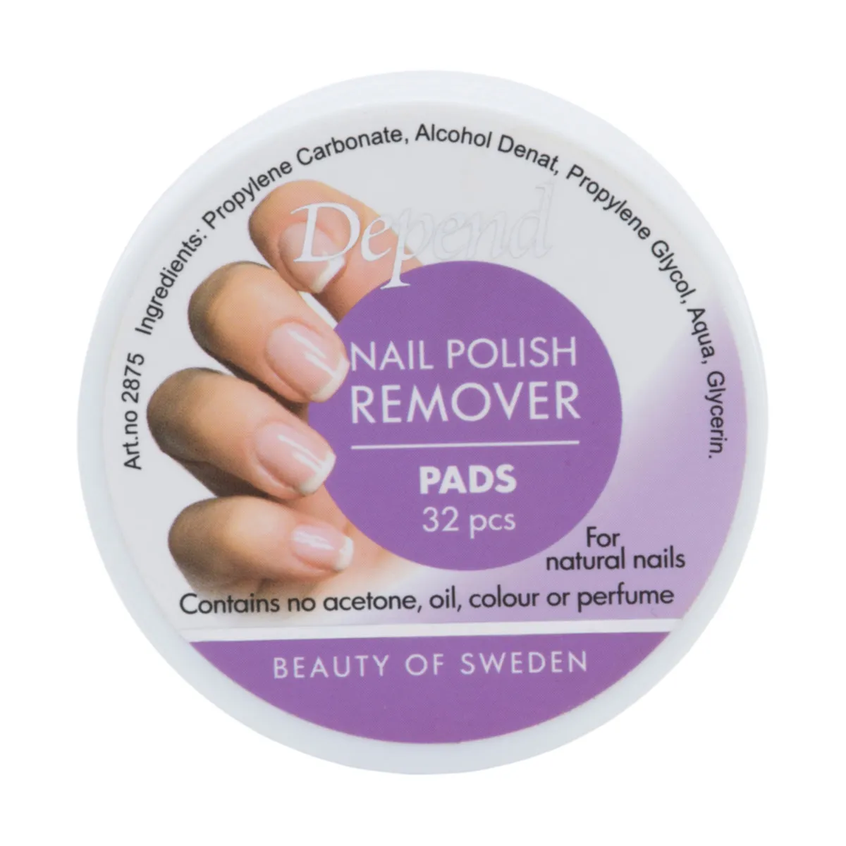 Depend Naglalakkeyðir Skífur 32stk