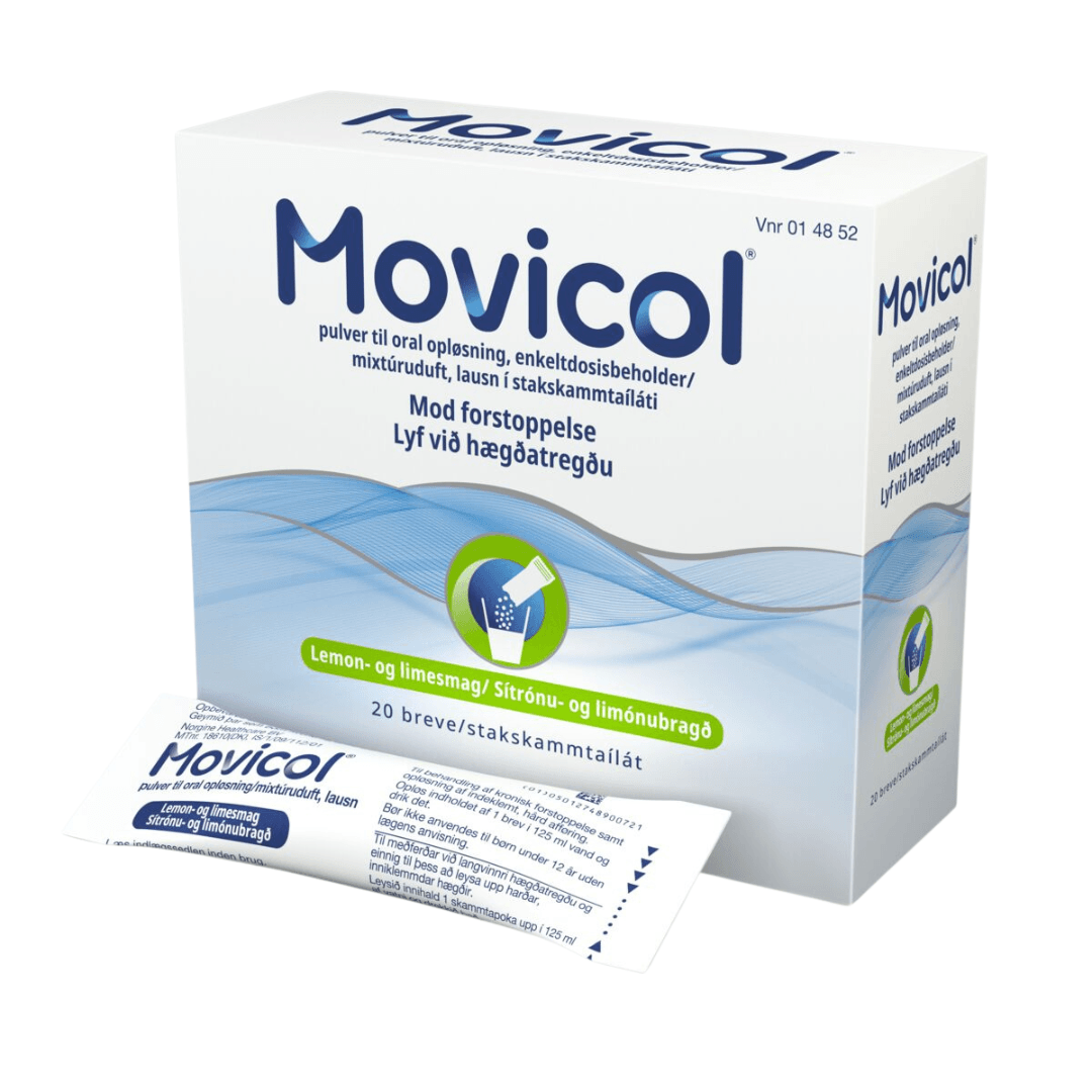 Movicol+ mixtduft 13,80 g 20 pokar lausn