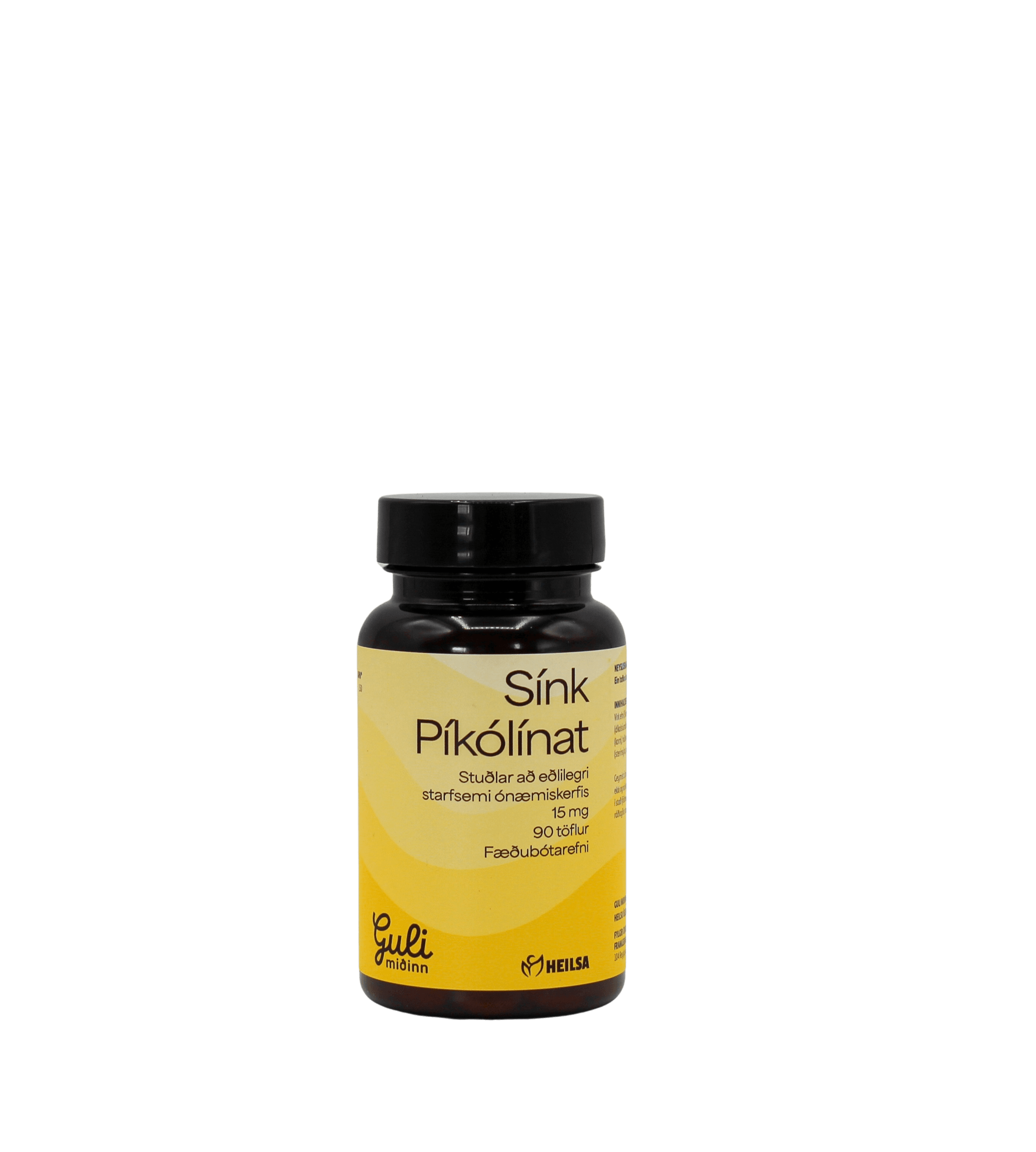 Guli Miðinn Sink Pikolinat 15mg 90stk